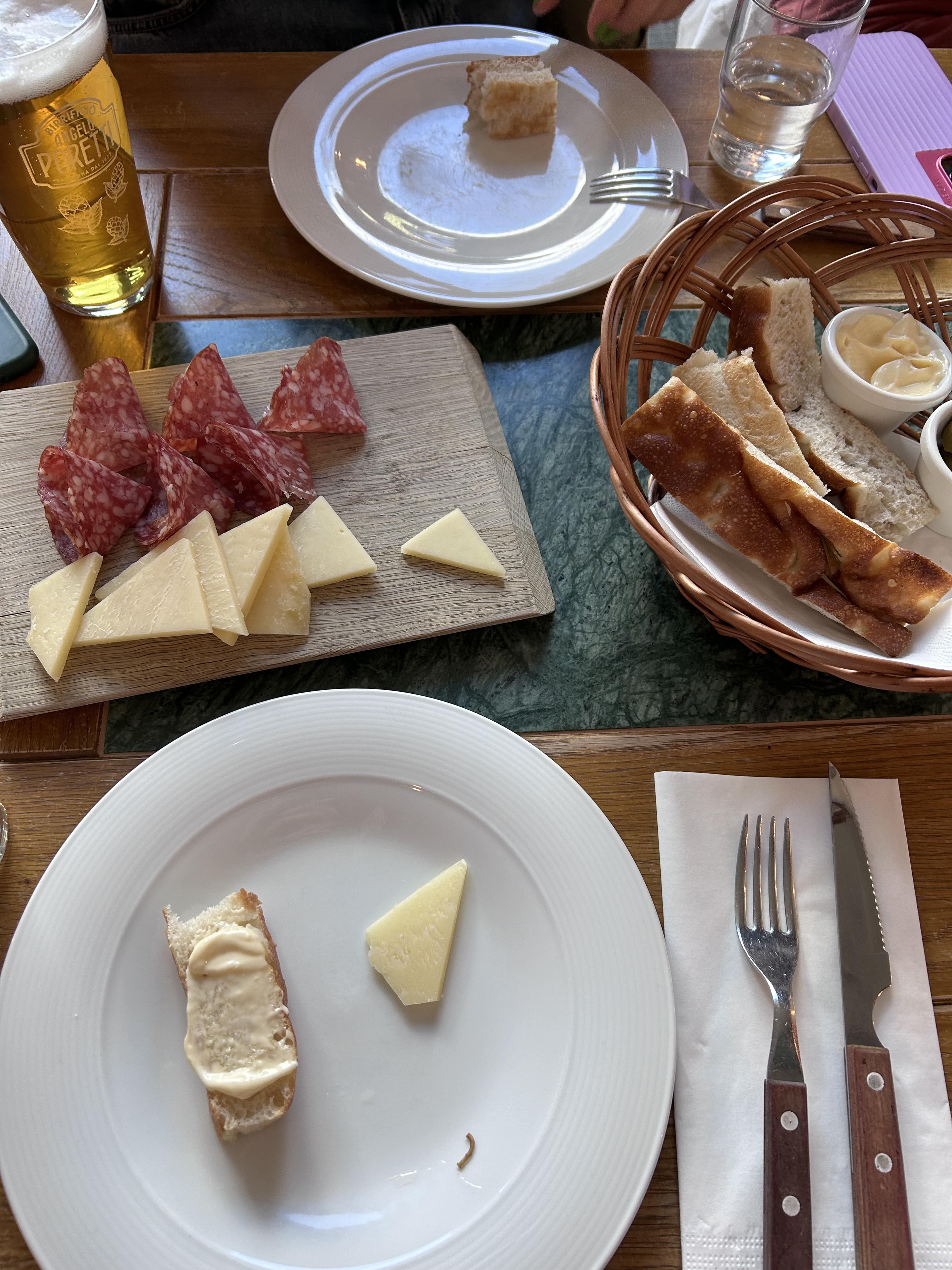 bread, butter and cheese